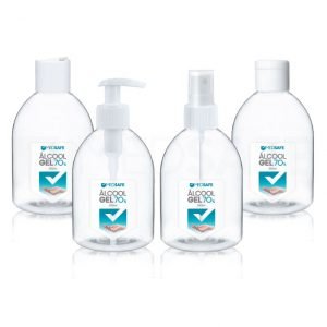 MedSafe_pt-Álcool Gel Desinfetante Mãos_Gel Higienizante Antisséptico para mãos_Hidroalcoólico-250ml-Tampas
